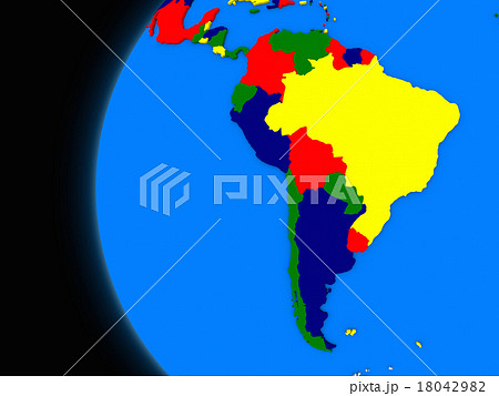 south american continent on political Earth 18042982