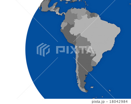 South american continent on political globe 18042984