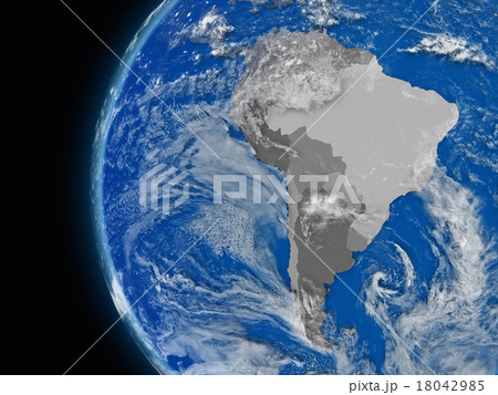 south american continent on political globe 18042985