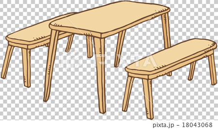 テーブルとイスのイラスト素材