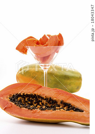 An oblong edible fruit - the Papaya. An oblong edible fruit - the Papaya. 18043347