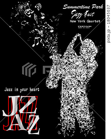 Jazz poster with saxophonist 18045037