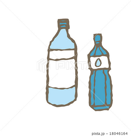 ペットボトルと瓶のイラスト素材