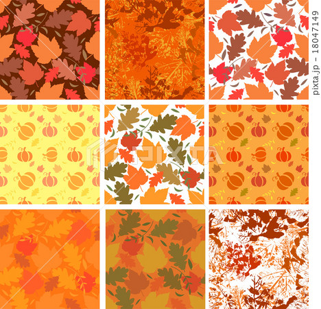 Set of seamless autmn backgrounds Set of seamless autmn backgrounds 18047149