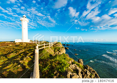 沖縄、灯台、海、風景 18047416
