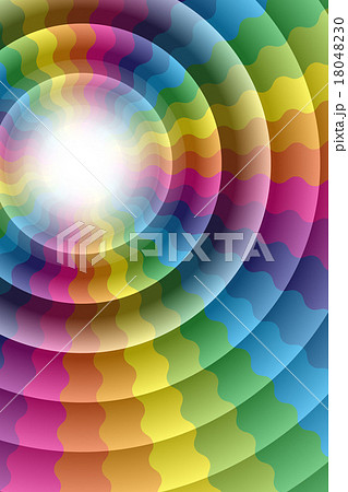 背景素材壁紙 虹 虹色 レインボー レインボーカラー 七色 カラフル 円 輪 サークル リング 環状のイラスト素材