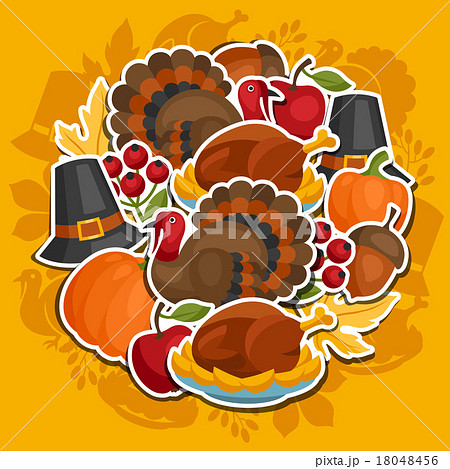 Happy Thanksgiving Day background design with Happy Thanksgiving Day background design with 18048456