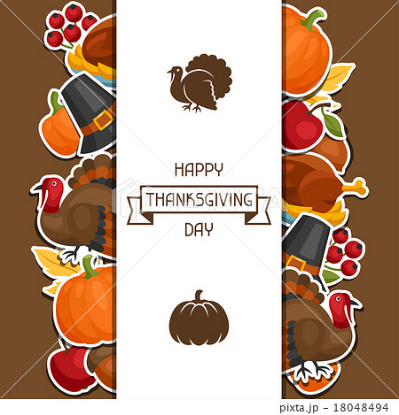 Happy Thanksgiving Day background design with Happy Thanksgiving Day background design with 18048494
