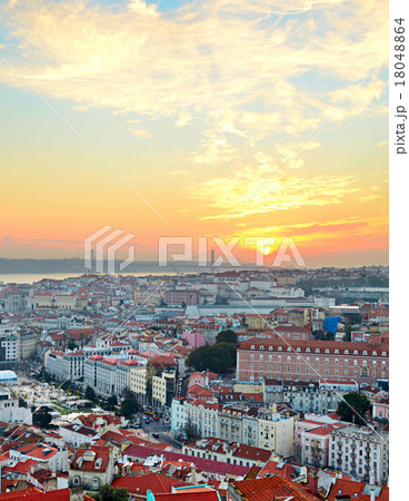 Lisbon sunset skyline, Portugal 18048864