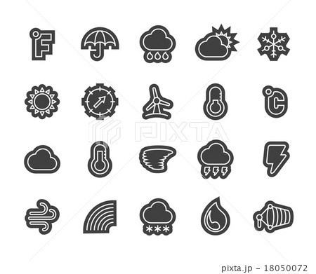 Outline icons thin flat design, modern line stroke 18050072