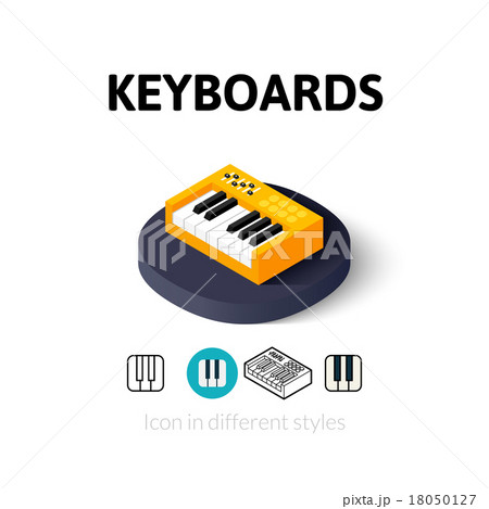Keyboards icon in different style 18050127
