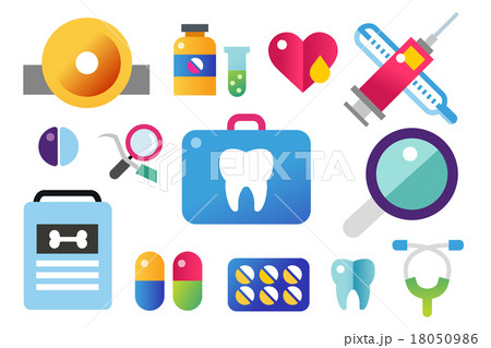Dental vector icons set clinic logo Dental vector icons set clinic logo 18050986