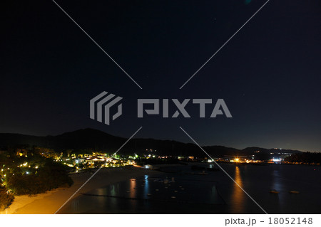 沖縄 恩納村 万座ビーチ 夜景 沖縄 恩納村 万座ビーチ 夜景 18052148