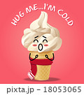 smiling cartoon on soft serve ice cream 18053065