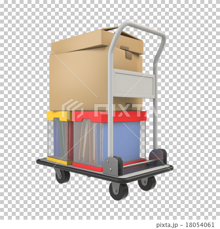 Truck loaded with luggage 18054061