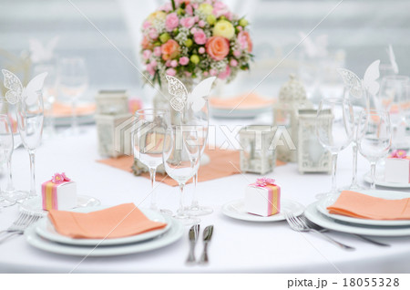 Table set for an event party or wedding reception 18055328