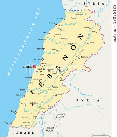 Lebanon Political Map 18056185