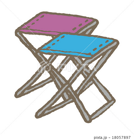 折りたたみ椅子のイラスト素材