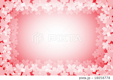 背景素材壁紙 桜の花 さくら 花 華 満開 サクラの木 桜色 ピンク色 桃色 春 3月 4月 花見 のイラスト素材 18058778 Pixta