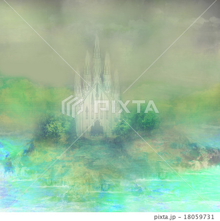 abstract landscape with old castle 18059731