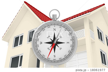 The house with red roof and compass in the 18061977