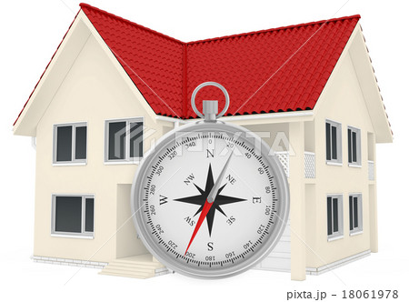 The house with red roof and compass in the 18061978