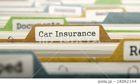 File Folder Labeled as Car Insurance. File Folder Labeled as Car Insurance. 18062144