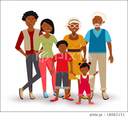 Happy African American family illustration 18062151