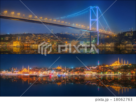 Beautiful view of Bosphorus and cityscape Istanbul 18062763