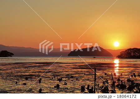 琵琶湖夕景 琵琶湖夕景 18064172