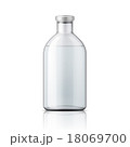Glass medical bottle with aluminium cap. 18069700