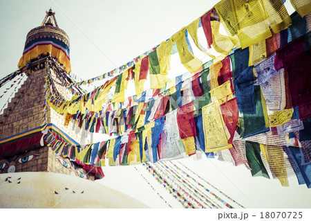 Boudhanath Stupa in the Kathmandu valley, Nepal Boudhanath Stupa in the Kathmandu valley, Nepal 18070725