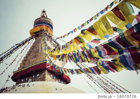 Boudhanath is a buddhist stupa in Kathmandu, Nepal Boudhanath is a buddhist stupa in Kathmandu, Nepal 18070726