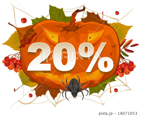 Halloween discount coupon of 20 percent. Halloween 18071053