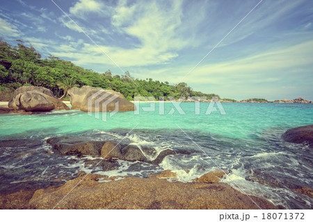 Vintage style summer sea in Thailand Vintage style summer sea in Thailand 18071372