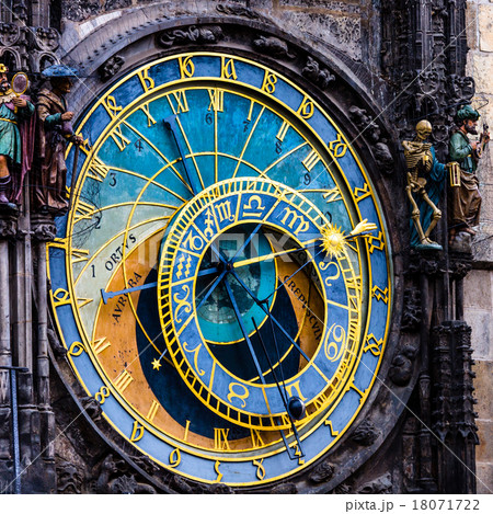 Detail of the Prague Astronomical Clock (Orloj) Detail of the Prague Astronomical Clock (Orloj) 18071722