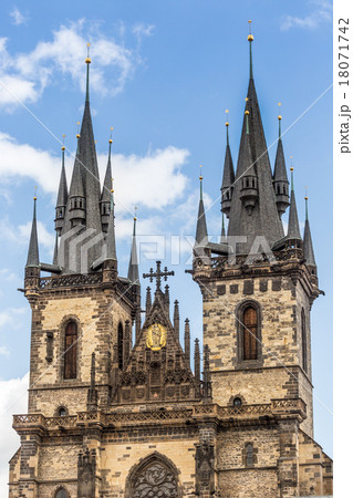 View of the Tyn Church in Prague 18071742