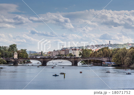 Vltava river and bridges in Prague  18071752
