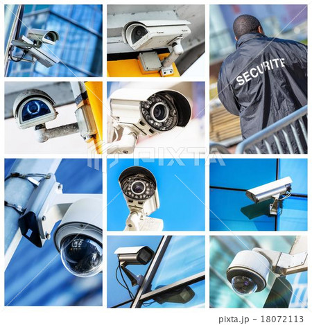 collage of security camera and urban video collage of security camera and urban video 18072113