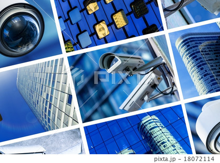 collage of security camera and urban video 18072114