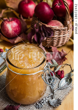Glass Jar of Apple Jam 18072442