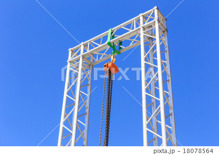 chain lift on blue sky chain lift on blue sky 18078564