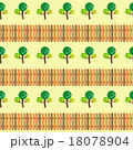 trees and fence seamless pattern 18078904