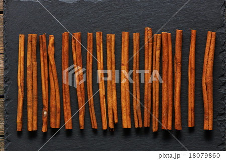 Cinnamon sticks on slate Cinnamon sticks on slate 18079860