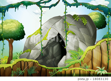 Cave in the deep forest 18083130