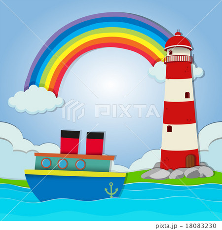 Ship floating in the ocean Ship floating in the ocean 18083230