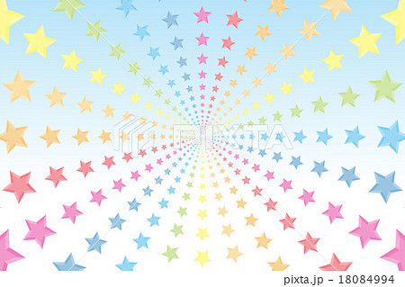 背景素材壁紙 虹色 レインボーカラー 七色 カラフル 星の模様 スターダスト 星屑 打上花火 放射状のイラスト素材 18084994 Pixta