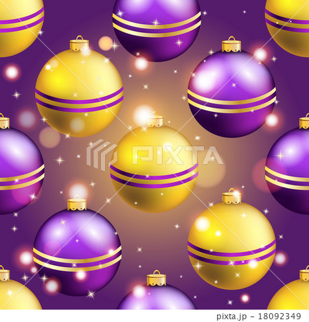 New Year pattern with ball. Christmas wallpaper 18092349