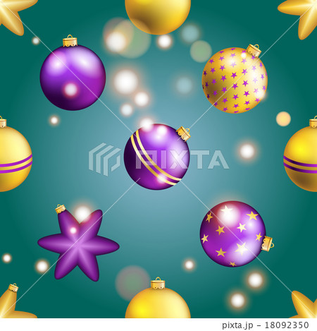 New Year pattern with ball. Christmas wallpaper 18092350