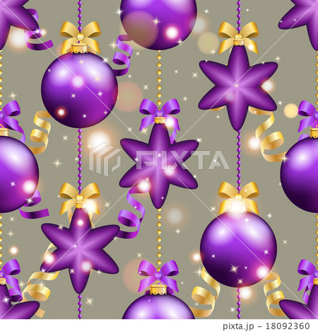 New Year pattern with ball. Christmas wallpaper New Year pattern with ball. Christmas wallpaper 18092360